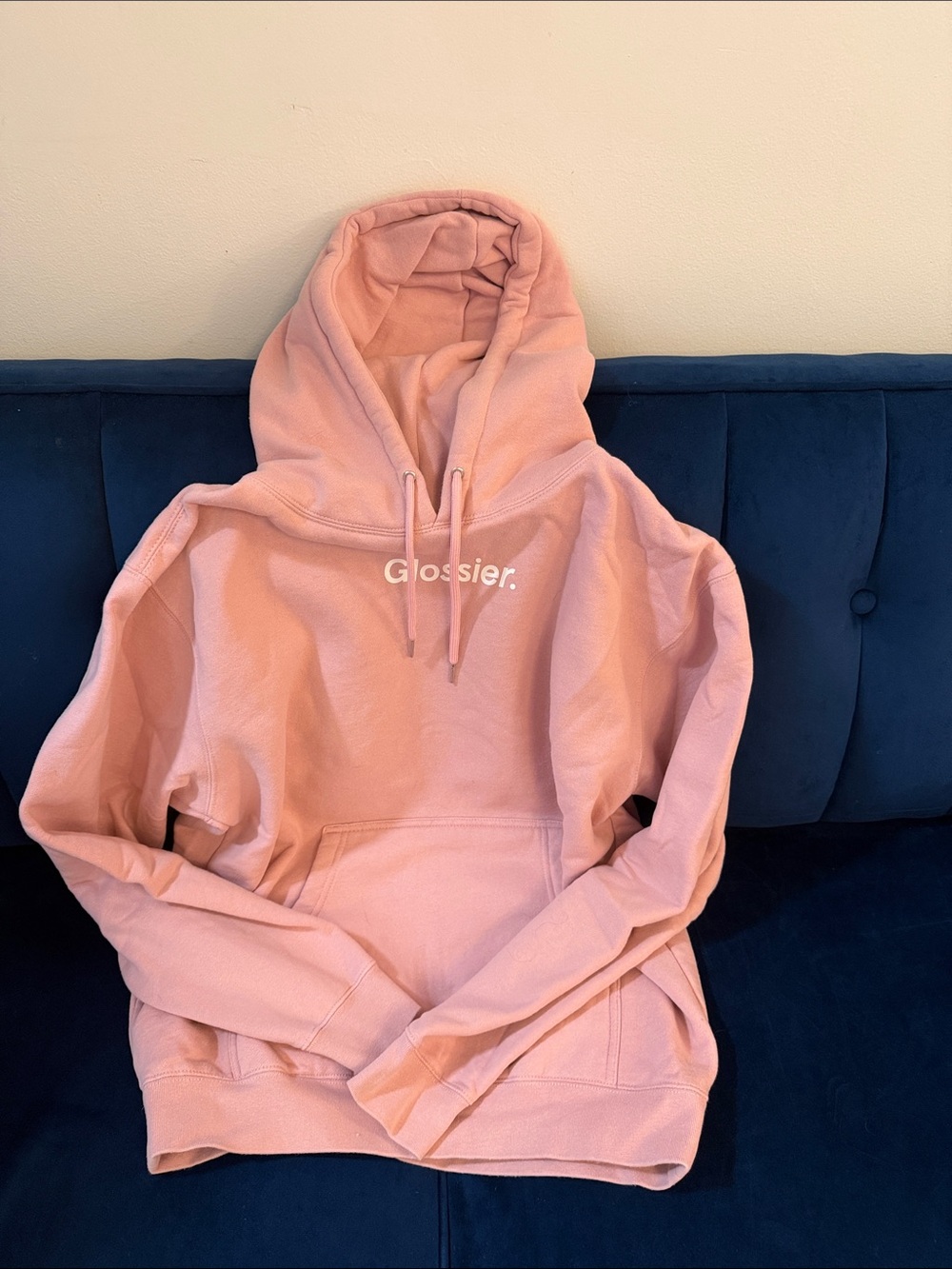 Glossier Pastel Pink Logo Hoodie